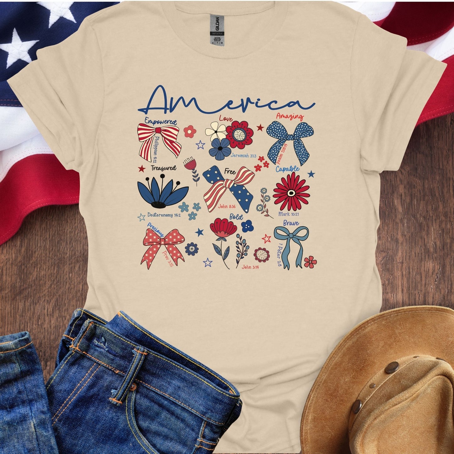 America Flowers and bows