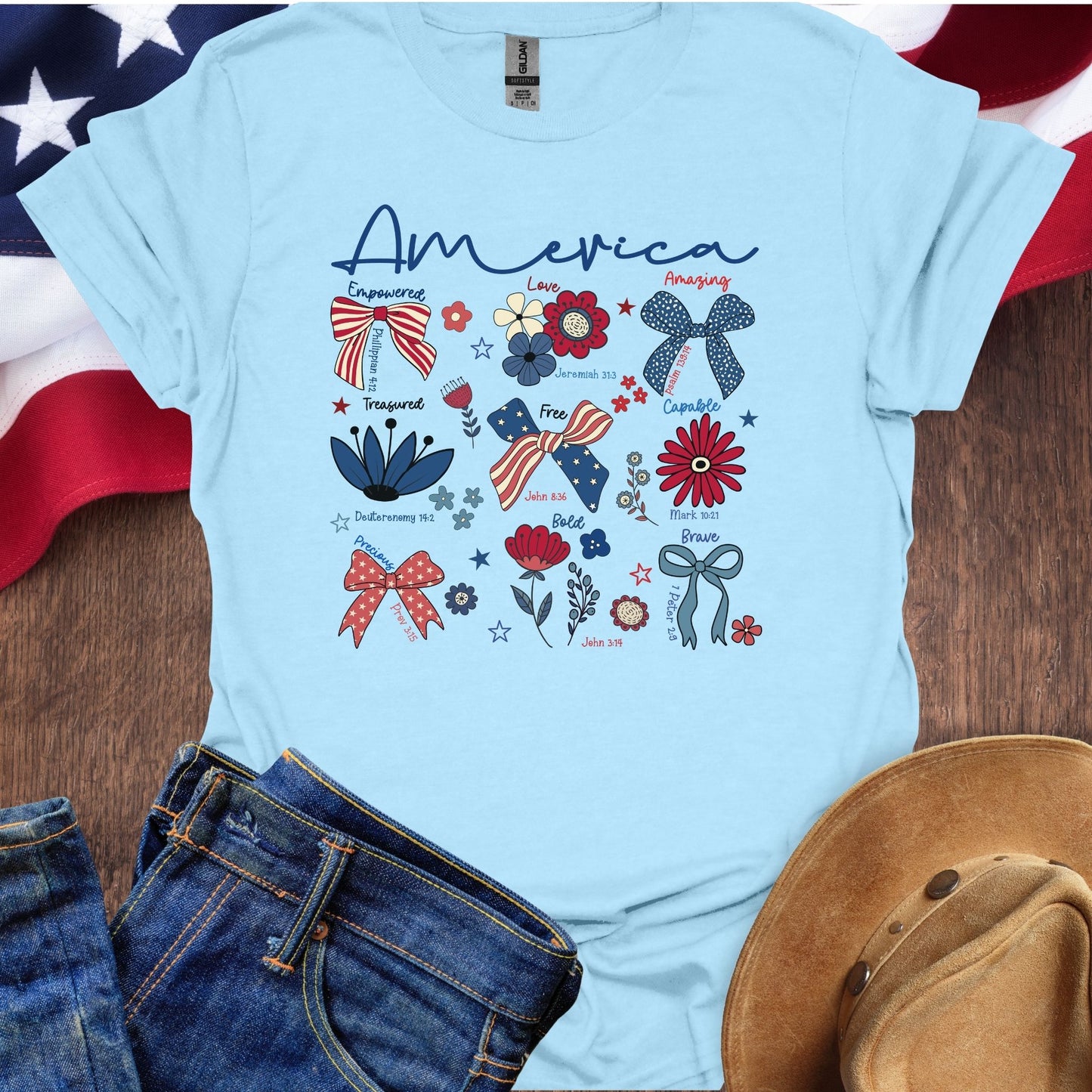 America Flowers and bows