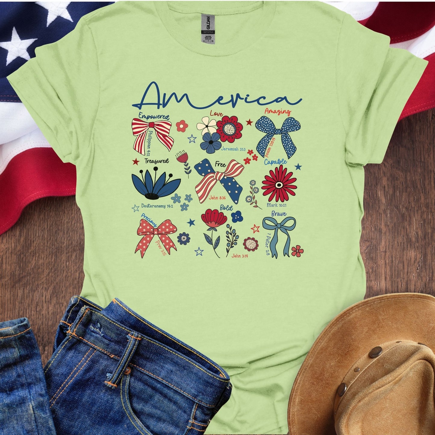 America Flowers and bows
