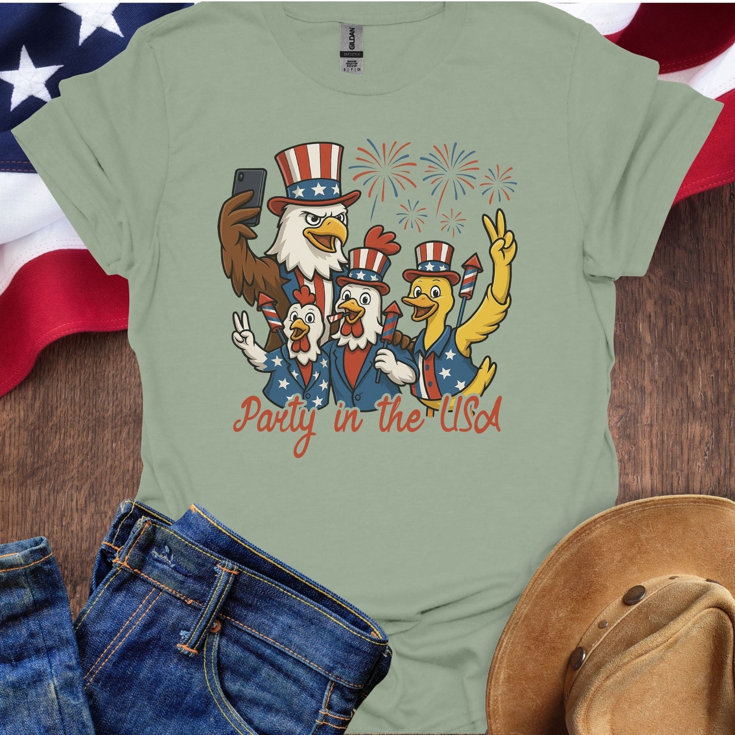 Party in the USA Patriotic Rooster