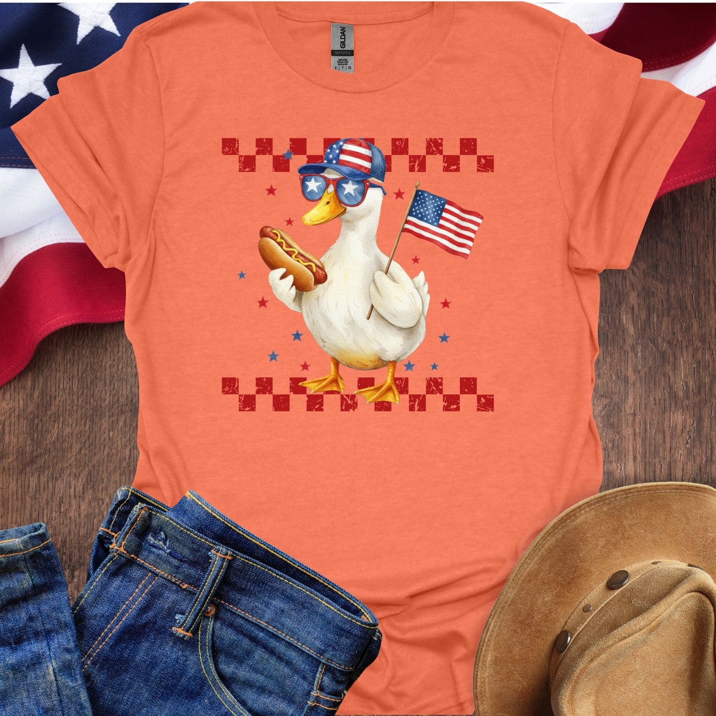 Goose with US Flag