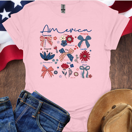 America Flowers and bows
