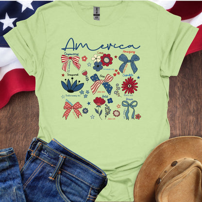 America Flowers and bows