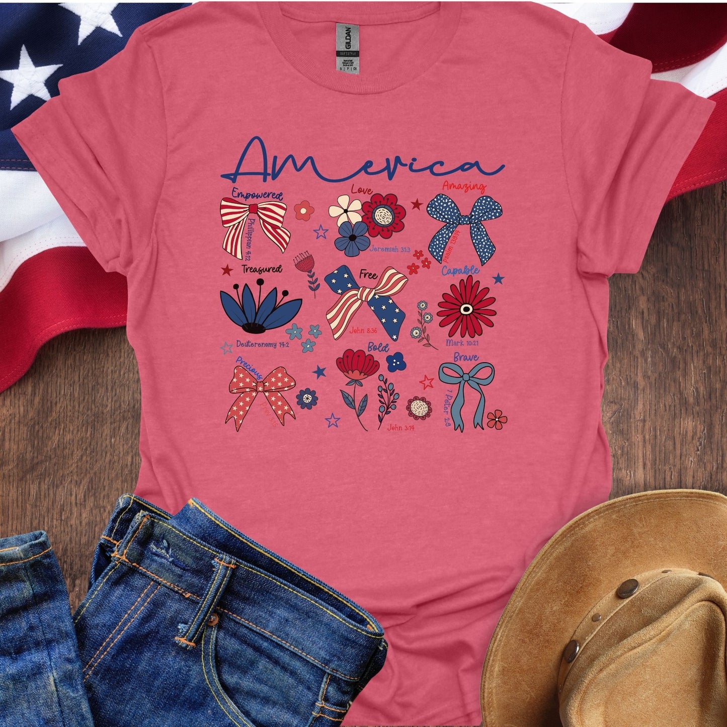 America Flowers and bows