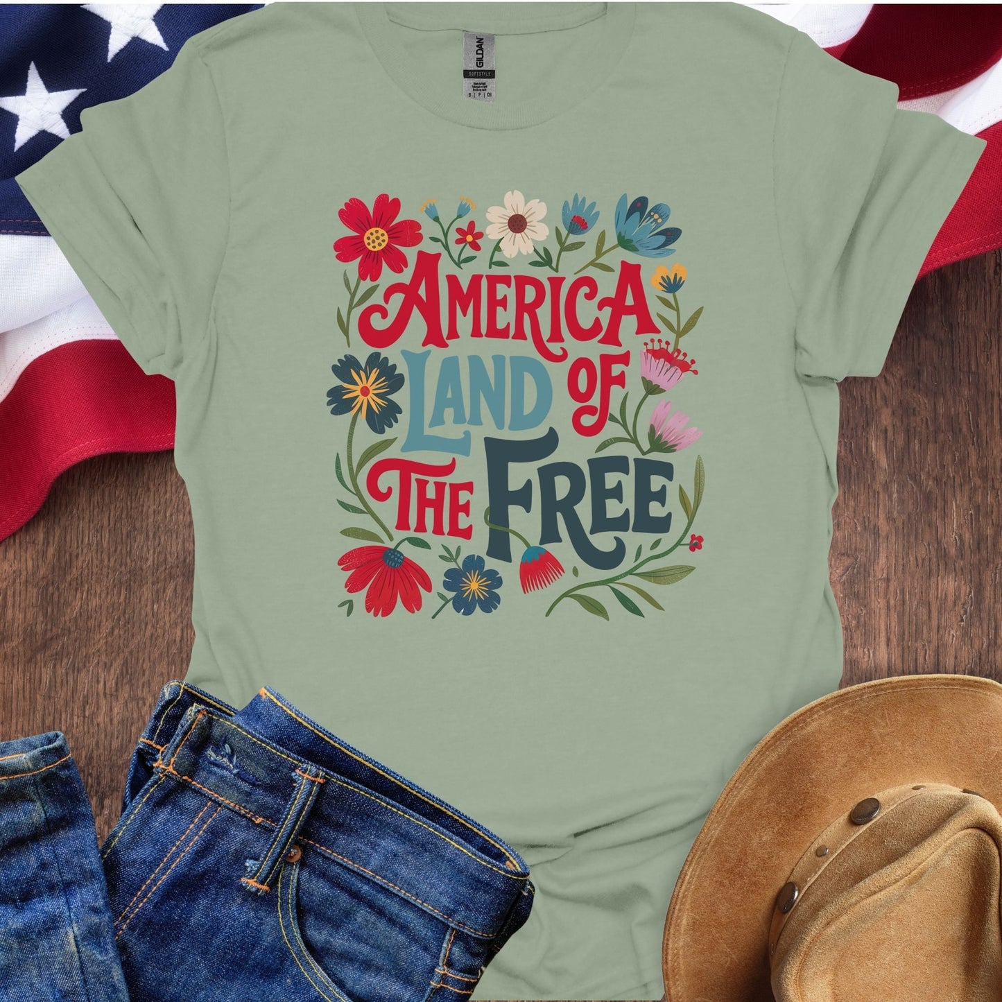 America Land Of The Free Flowers (DPI)