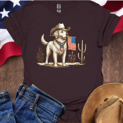 Cowboy Dog in the Desert