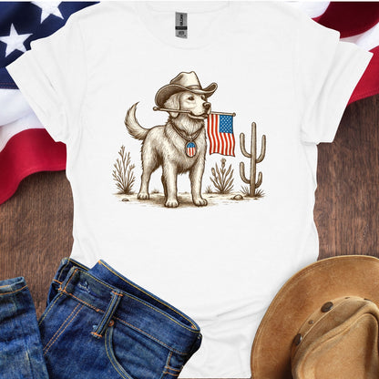 Cowboy Dog in the Desert