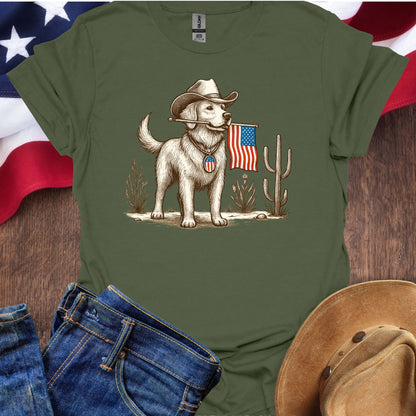 Cowboy Dog in the Desert