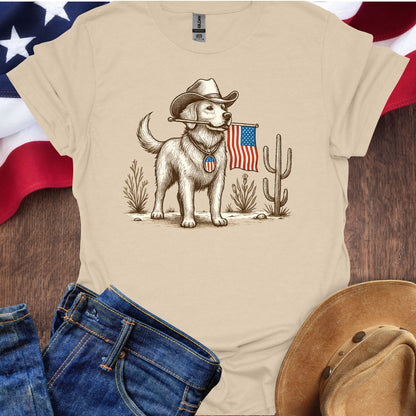 Cowboy Dog in the Desert