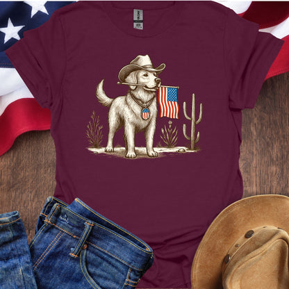 Cowboy Dog in the Desert