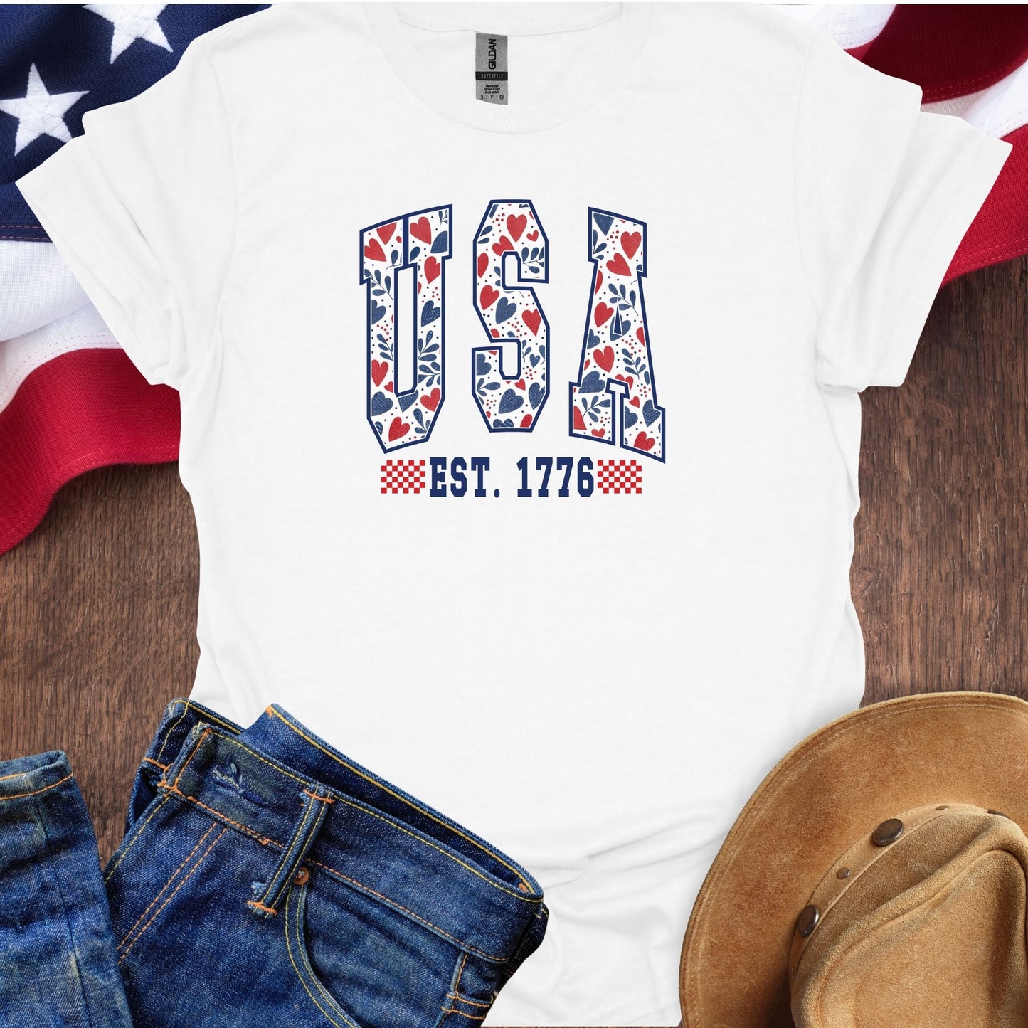 Floral USA Retro