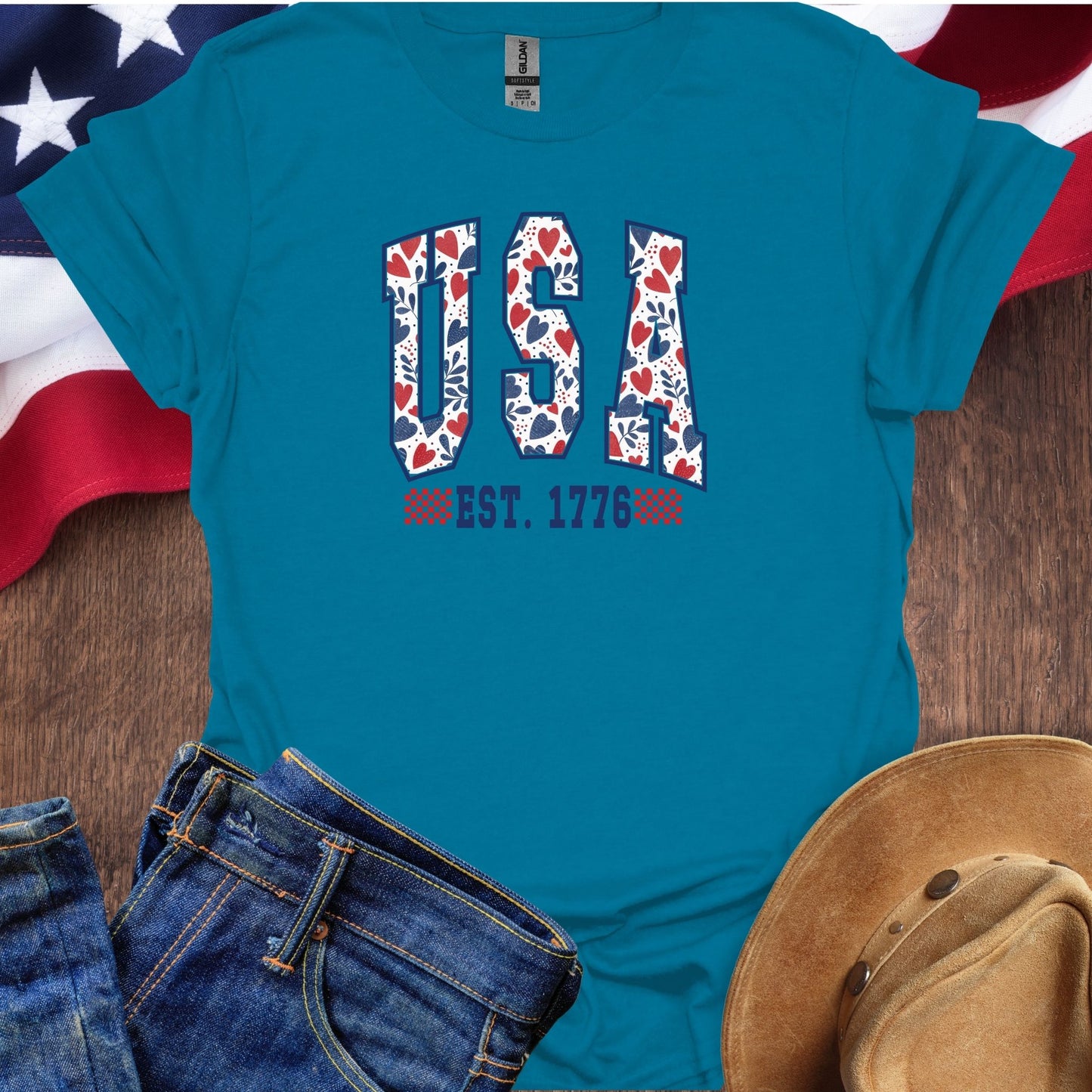 Floral USA Retro