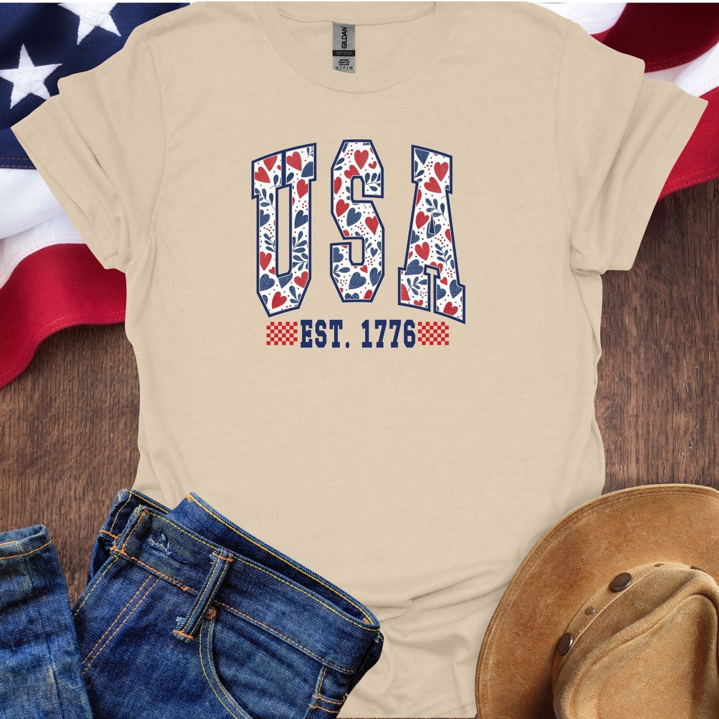 Floral USA Retro