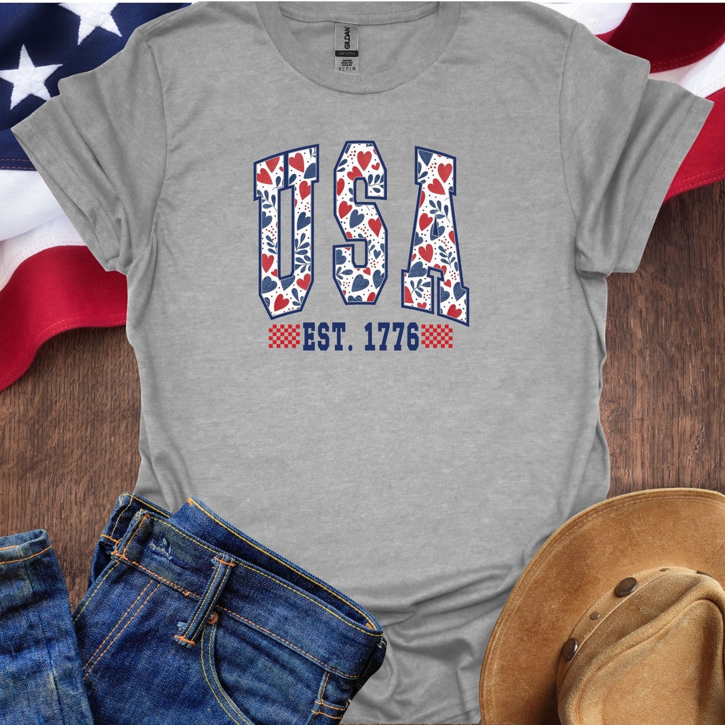 Floral USA Retro