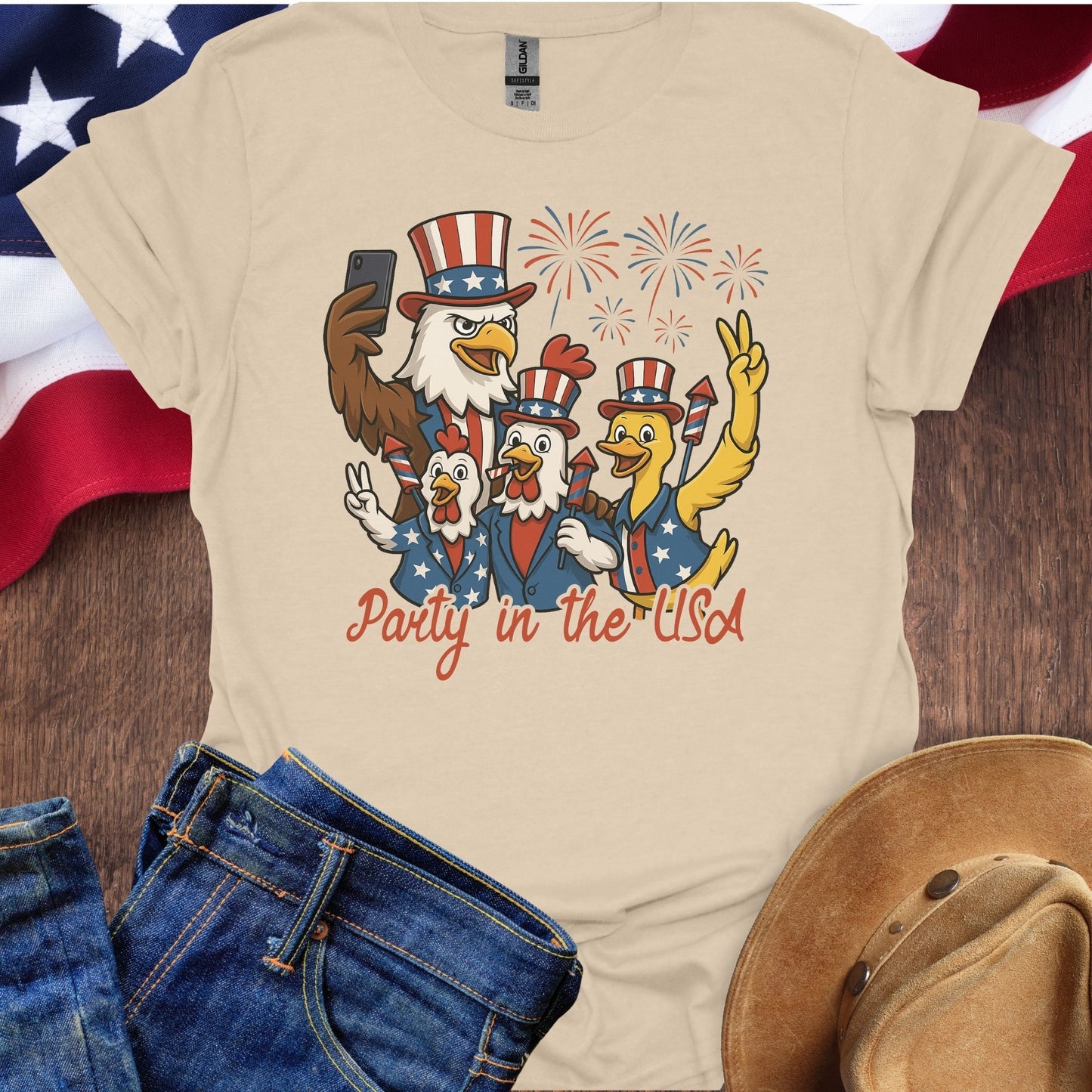Party in the USA Patriotic Rooster