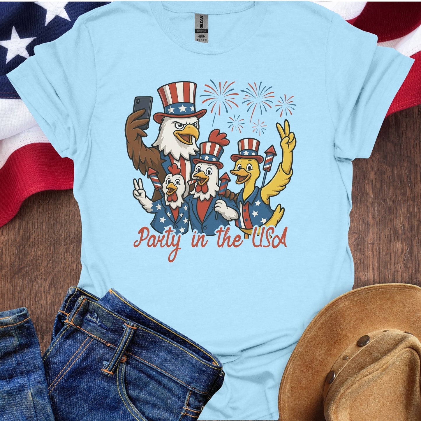 Party in the USA Patriotic Rooster