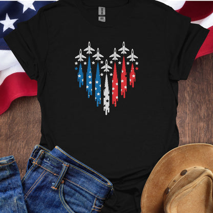 Heart Planes American Flag