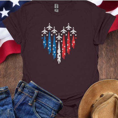 Heart Planes American Flag